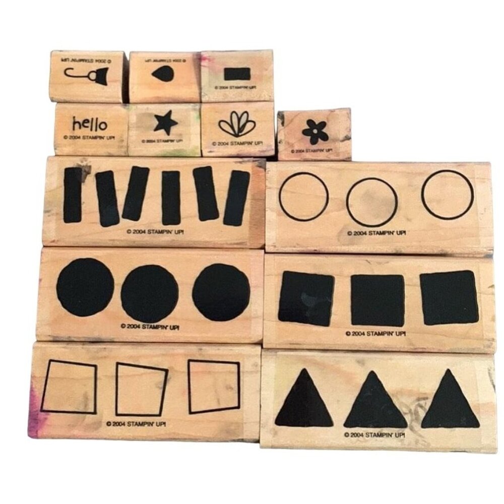 Stampin up Fun with Shapes Rubber Stamp Set